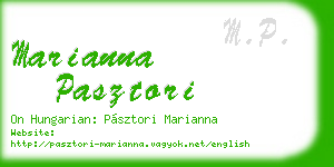 marianna pasztori business card